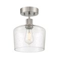 thumbnail image 1 of 63147LEDDLP-BS/SDG Access Lighting Port Nine - 9W 1 LED Semi-Flush Mount In Transitional Style-11.75 Inches Tall and 9 Inches Wide-Brushed Steel, 1 of 5