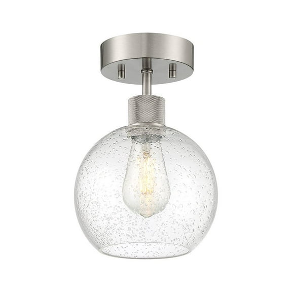 Access Lighting Burgundy LED Semi-Flush in Brushed Steel Color