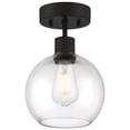 thumbnail image 1 of 63148LEDDLP-MBL/CLR Access Lighting Port Nine - 9W 1 LED Semi-Flush Mount In Transitional Style-12 Inches Tall and 7.5 Inches Wide-Matte Black, 1 of 5