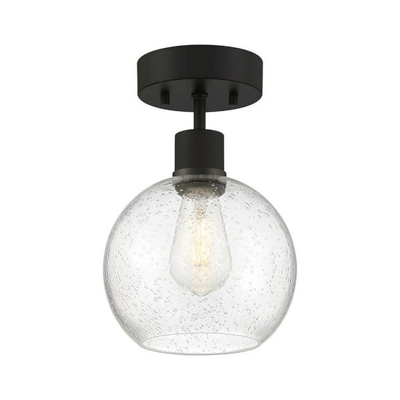 Access Lighting Burgundy LED Semi-Flush in Matte Black Color