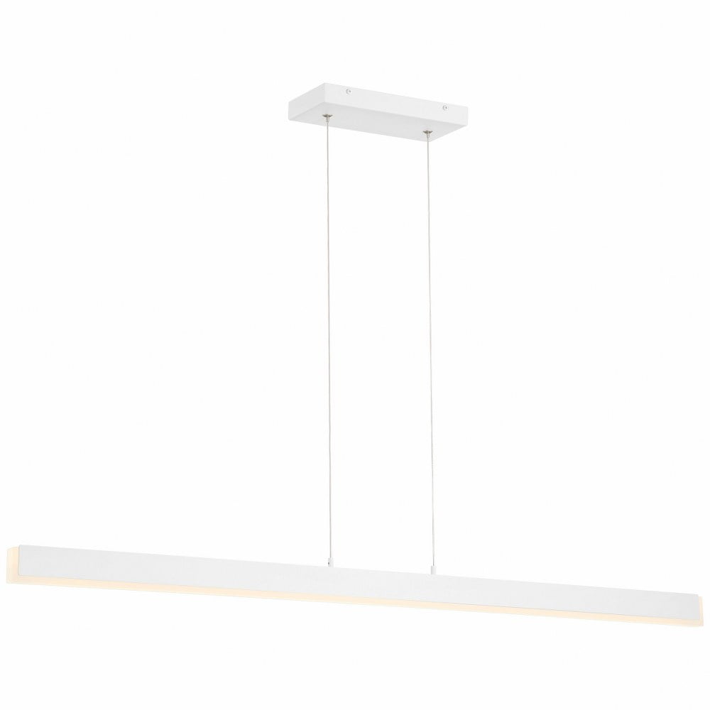 Matte White Aluminum LED Linear Pendant Light