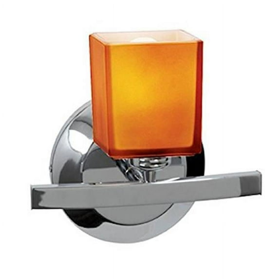 Access Lighting 63811-18-CH-AMB Sydney 1 Light Vanity Wall Light - Amber, Chrome
