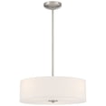 thumbnail image 1 of 64065LEDDLP-BS/WH Access Lighting Mid Town - 78W 3 LED Pendant In Transitional Style-5.5 Inches Tall and 18 Inches Wide-Brushed Steel Finish, 1 of 8