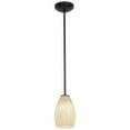 thumbnail image 1 of 28012-3R-ORB/WHST Access Lighting Champagne-One Light Glass Pendant with Rod-5 Inches Wide by 9 Inches Tall-Oil Rubbed Bronze Finish-White Stone Glass, 1 of 7