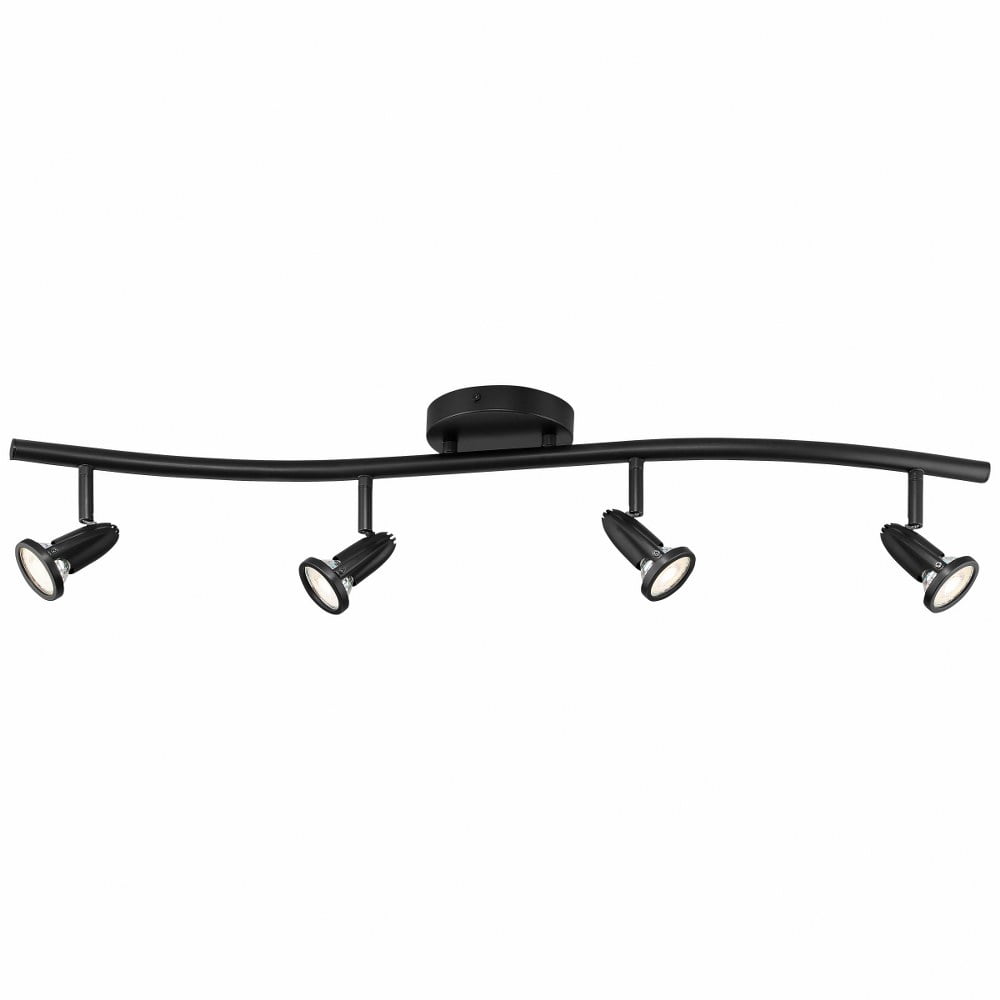 Cobra 33'' Black Metal 4-Light LED Track Lighting Kit