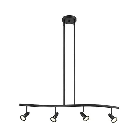 Access Lighting 4 Light Adjustable LED Pendant or Semi-Flush in Black Color
