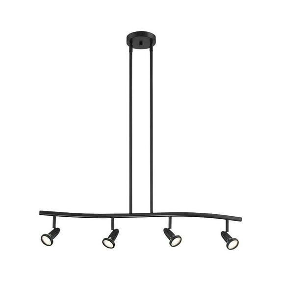 Access Lighting 4 Light Adjustable LED Pendant or Semi-Flush in Black Color