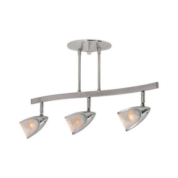 Access Lighting 3 Light Adjustable LED Track in Brushed Steel Color