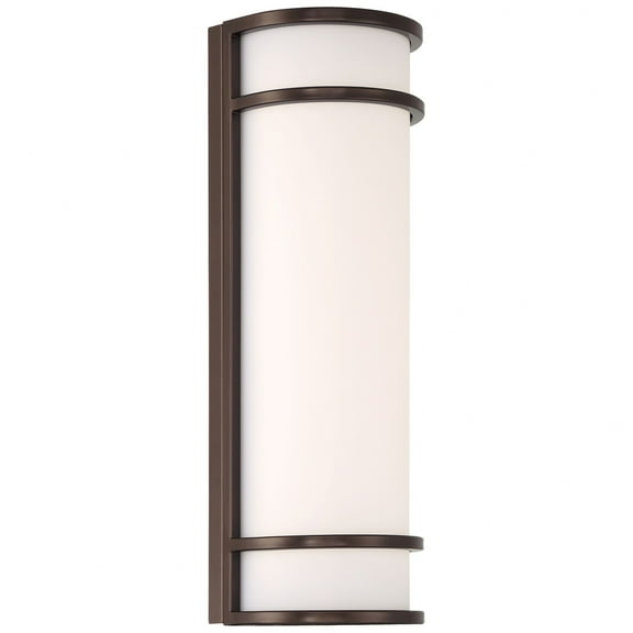 20106LEDMGEM-BRZ/ACR Access Lighting Cove - 20W 1 LED Outdoor Wall Sconce with Emergency Backup In Modern Style-18 Inches Tall and 6.25 Inches