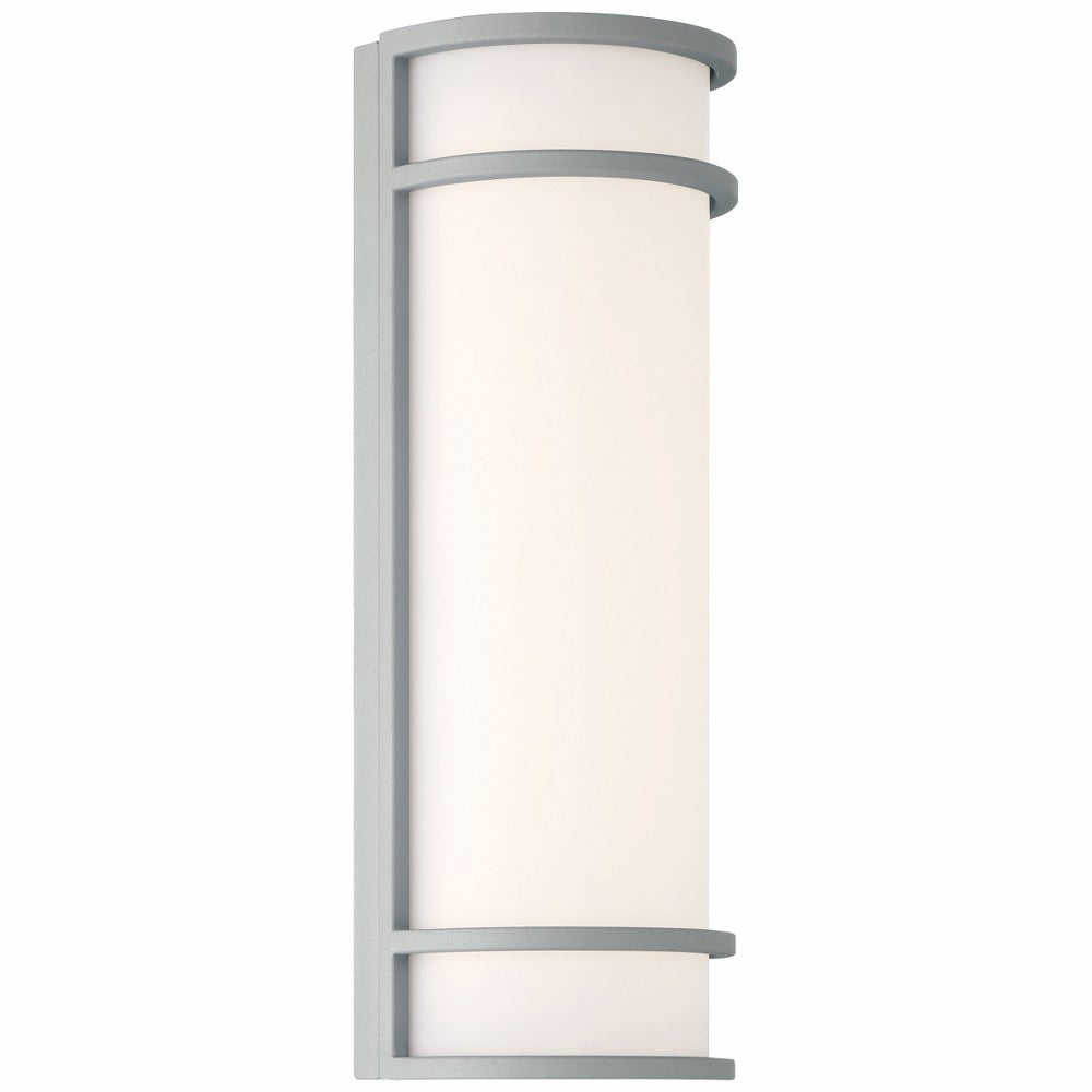 Satin 18" Modern Metal and Acrylic Cylinder Wall Sconce
