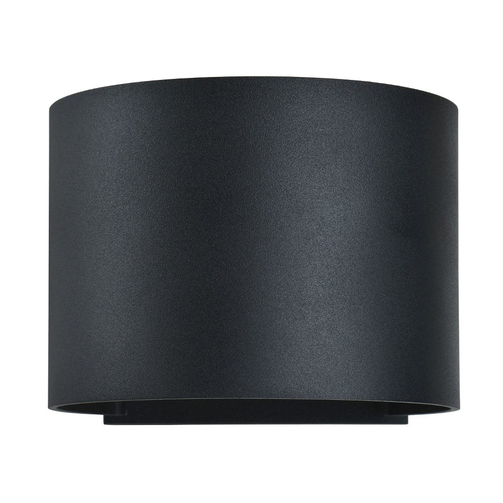 Sleek Black Aluminum 6" Outdoor LED Cylinder Wall Sconce