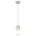 thumbnail image 1 of 28030-1C-BS/OPL Access Lighting Cylinder-1 Glass Pendant with Cord-4 Inches Wide by 10 Inches Tall-Brushed Steel Finish-Opal Glass Color, 1 of 2