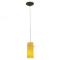 thumbnail image 1 of Access Lighting  Cylinder Bronze Cord Pendant with Amber Shade, 1 of 2
