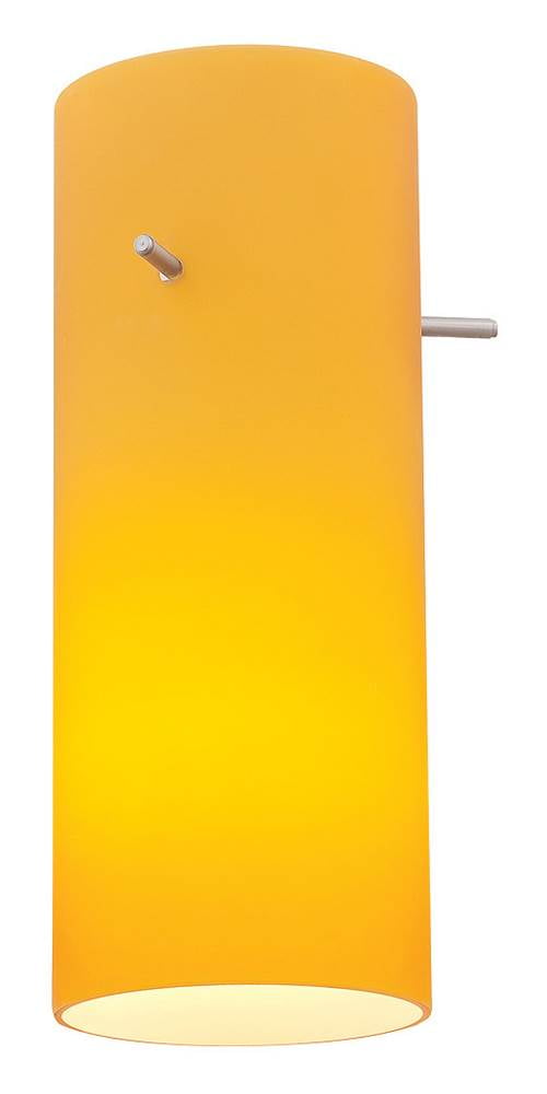 Amber Glass Cylinder Pendant Light Shade, 10 Inches