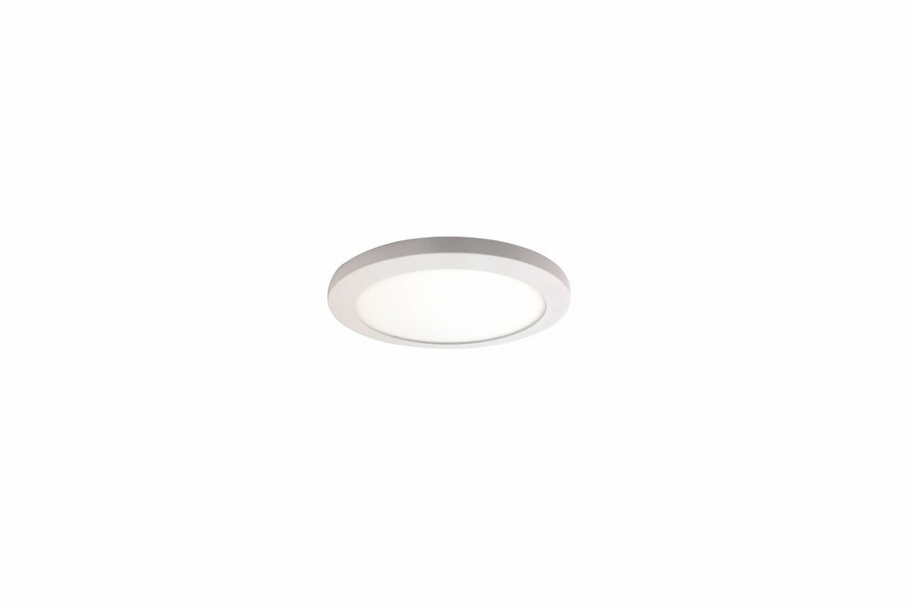 Sleek Aluminum Disc LED Flush Mount Light - White, Indoor/Outdoor