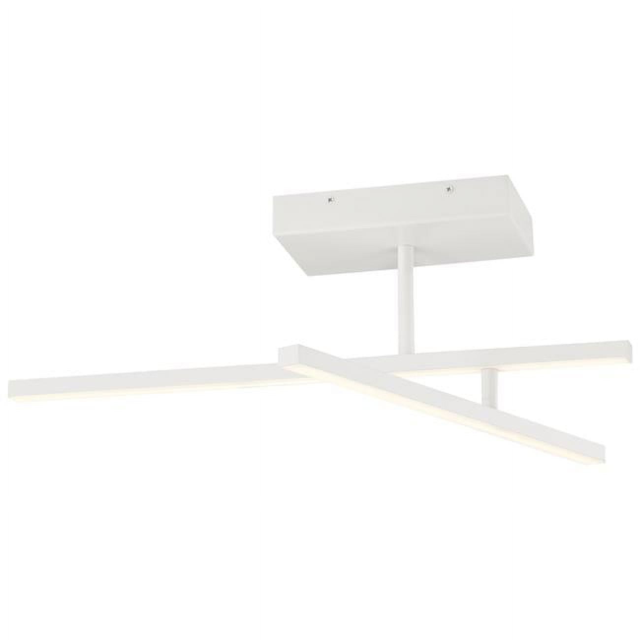 Matte White Aluminum LED Semi-Flush Light - Indoor/Outdoor