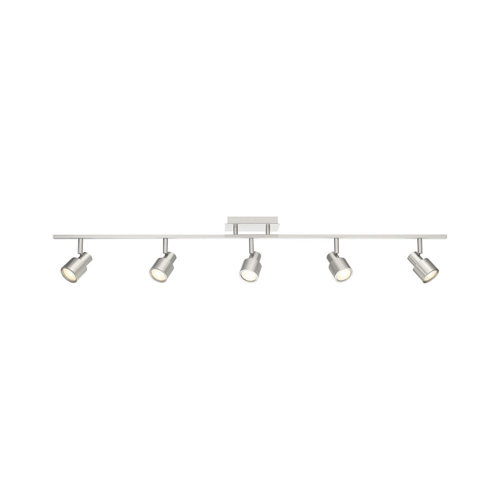 Access Lighting 5 Light Adjustable LED Track in Brushed Steel Color