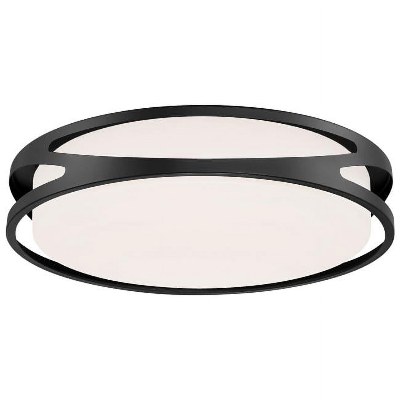 Modern Black and White LED Flush Mount Light