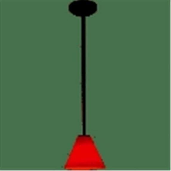 Access Lighting Martini Steel Integrated LED Rod Pendant, Red Shade