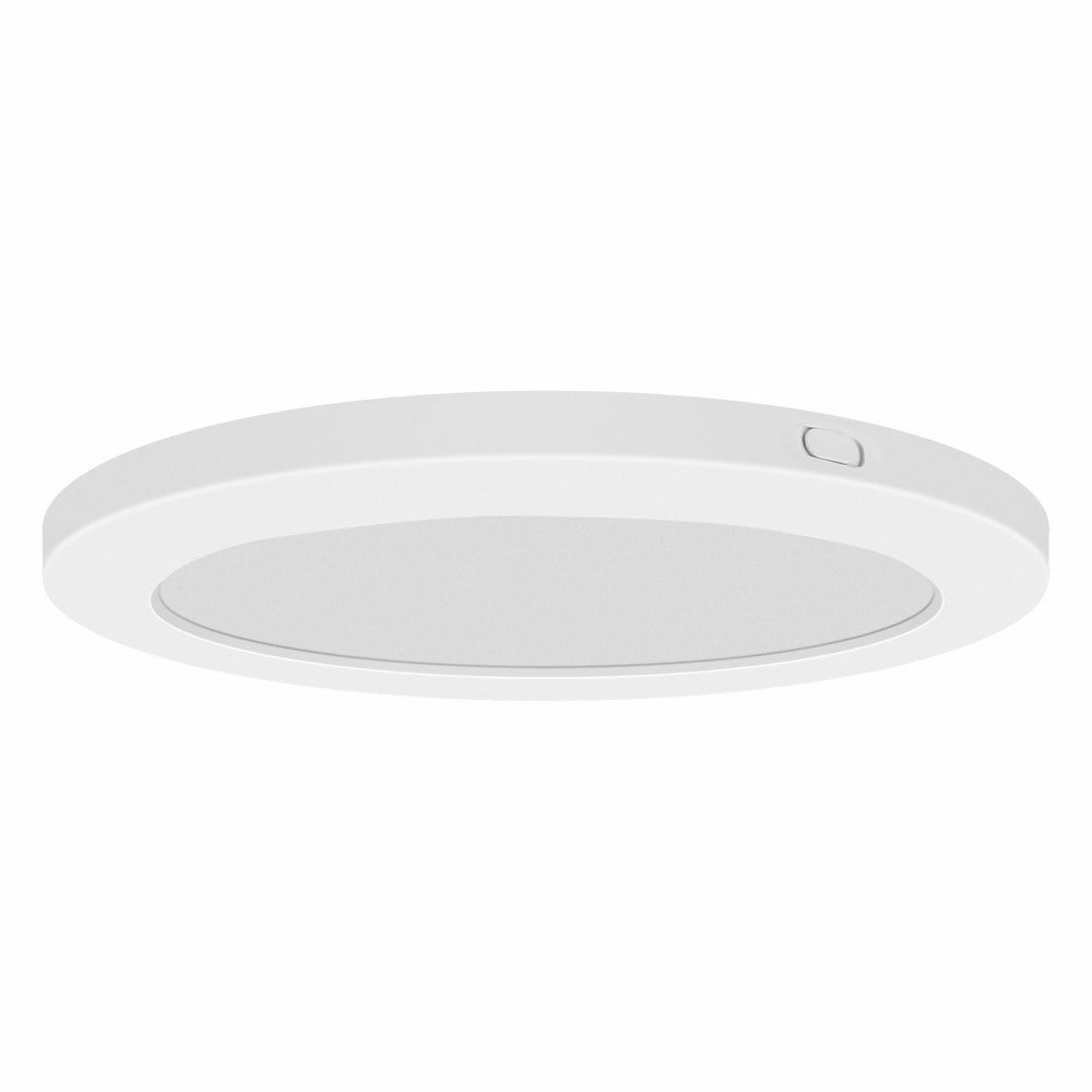 Sleek Transitional 12" LED Flush Mount in Brushed Steel