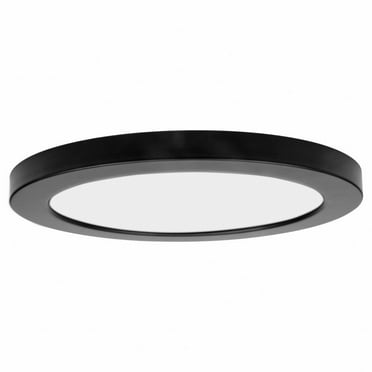 Access Lighting ModPLUS 7-inch Black LED Round Dimmable Flush Mount with Acrylic Lens