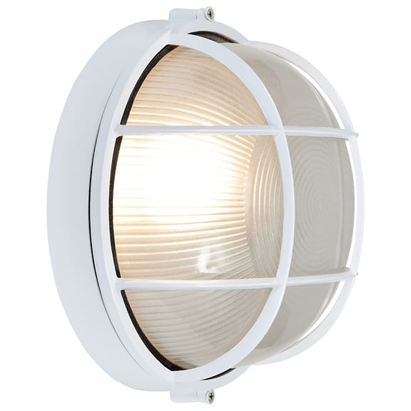 20296LEDDLP-WH/FST Access Lighting Nauticus - 9.5 Inch One Light Outdoor Bulkhead Wall Mount-White Finish