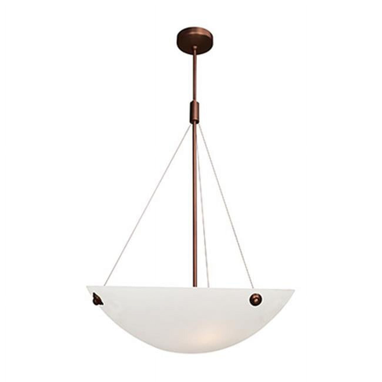 Noya 35" Bronze and White Glass 4-Light Pendant