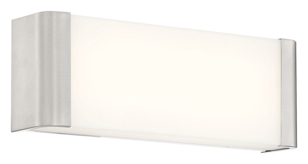 Origin Brushed Steel Dimmable LED Vanity Light, 13.25" Wide