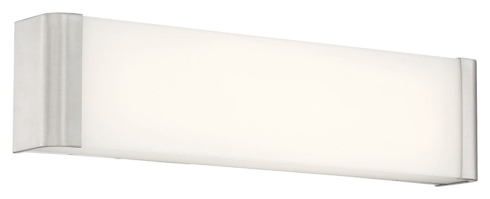 Brushed Steel Dimmable LED Vanity Light - 19.25" Outdoor Compatible