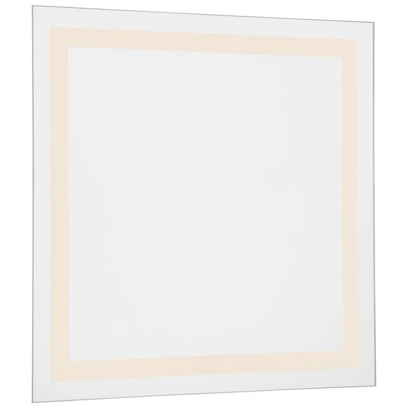 Peninsula 30-Inch Square LED Mirror with Steel Frame