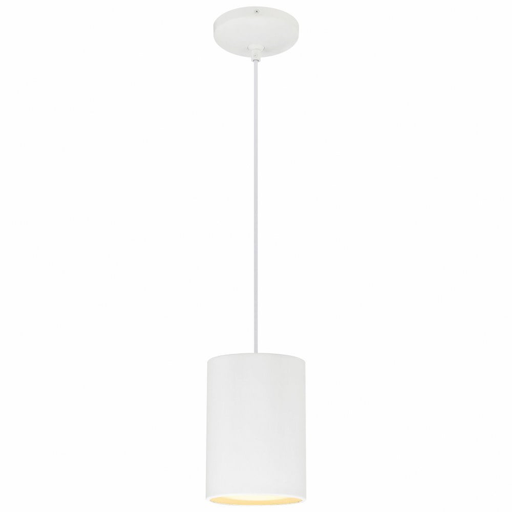 Matte Black Modern Drum Pendant Light with LED