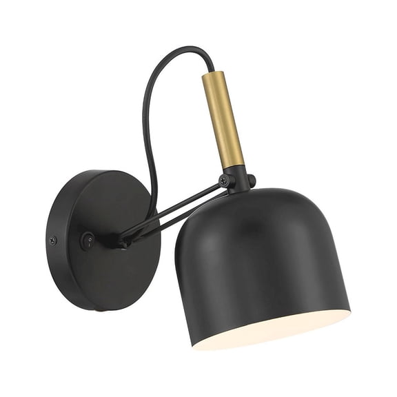 Access Lighting LED Reading Light in Black with Antique Brushed Brass Color