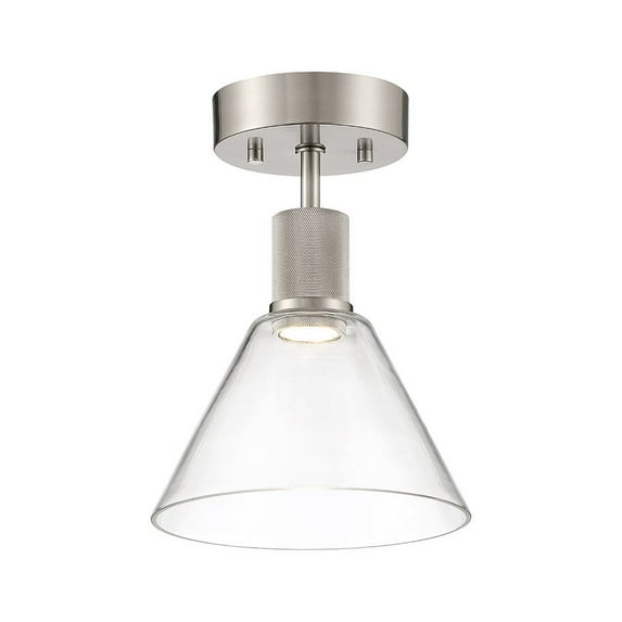 Access Lighting Martini LED Semi-Flush in Brushed Steel Color