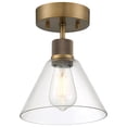 thumbnail image 1 of Access Lighting 63146LEDDLP-ABB/CLR Port Nine 8" Wide Led Semi-Flush Ceiling Fixture -, 1 of 2