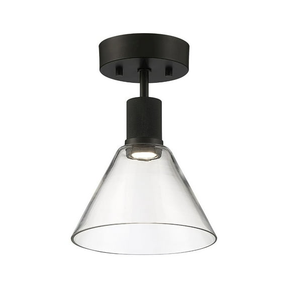 Access Lighting Martini LED Semi-Flush in Matte Black Color