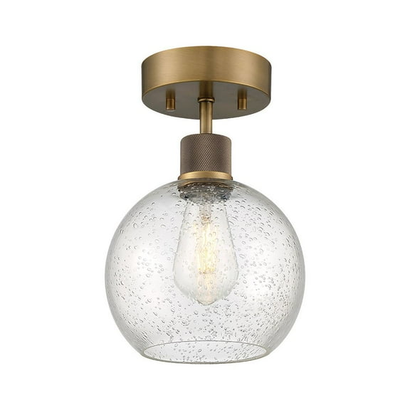 Access Lighting Burgundy LED Semi-Flush in Antique Brushed Brass Color
