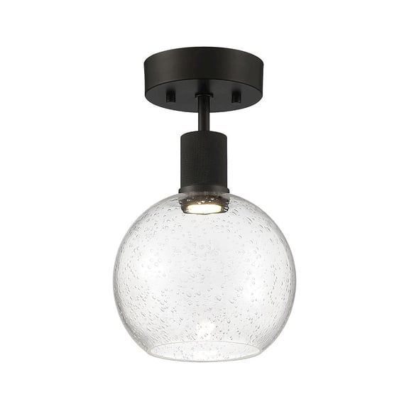 Access Lighting Burgundy LED Semi-Flush in Matte Black Color