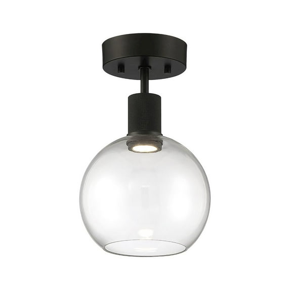 Access Lighting Burgundy LED Semi-Flush in Matte Black Color