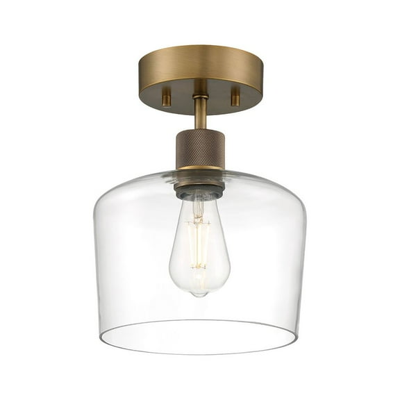Access Lighting Chardonnay LED Semi-Flush in Antique Brushed Brass Color