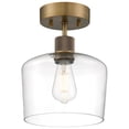 thumbnail image 1 of Access Lighting 63147LEDDLP-ABB/CLR Port Nine 9" Wide Led Semi-Flush Ceiling Fixture -, 1 of 2