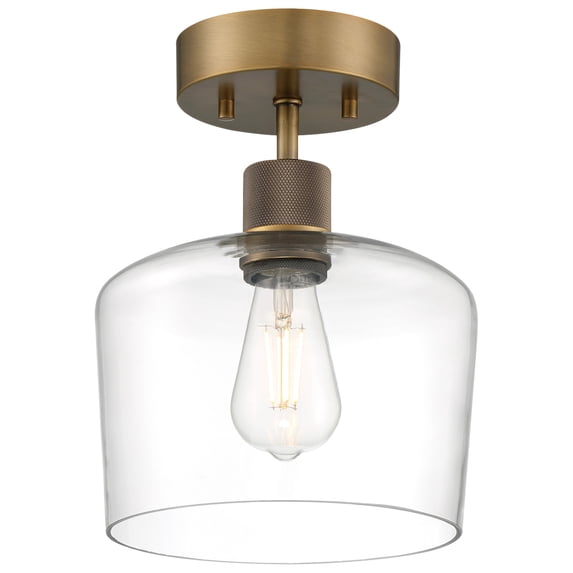 Access Lighting 63147LEDDLP-ABB/CLR Port Nine 9" Wide Led Semi-Flush Ceiling Fixture -