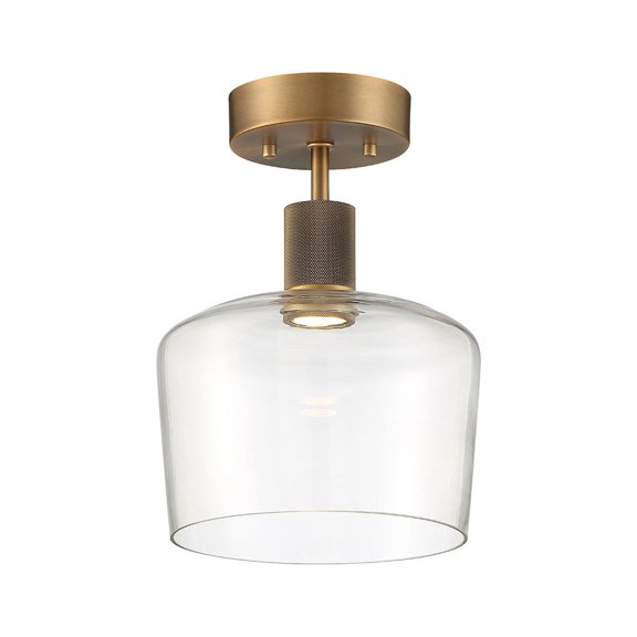Access Lighting Chardonnay LED Semi-Flush in Antique Brushed Brass Color