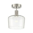 thumbnail image 1 of Access Lighting Chardonnay LED Semi-Flush in Brushed Steel Color, 1 of 5