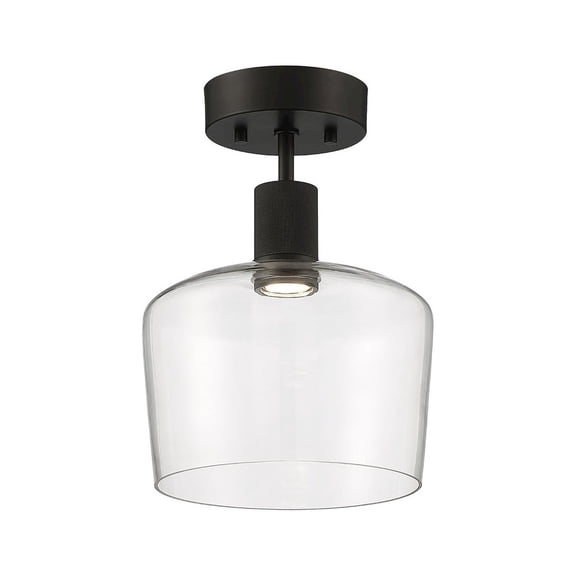 Access Lighting Chardonnay LED Semi-Flush in Matte Black Color
