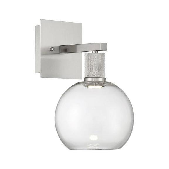 Access Lighting Burgundy LED Wall Sconce in Brushed Steel Color