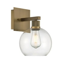 Access Lighting Burgundy LED Wall Sconce in Antique Brushed Brass Color