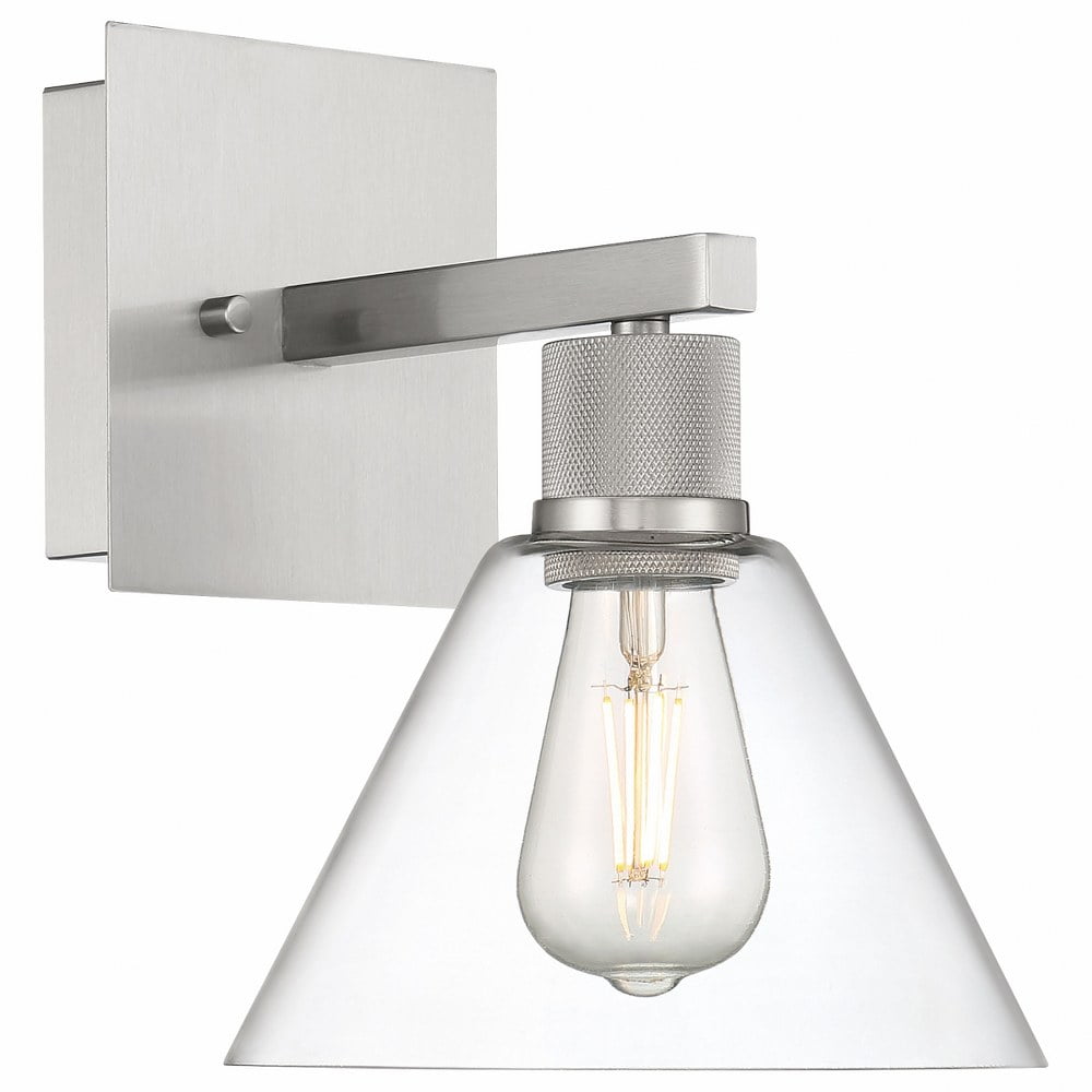 Modern Martini Glass-Inspired 11.5" Steel Wall Sconce