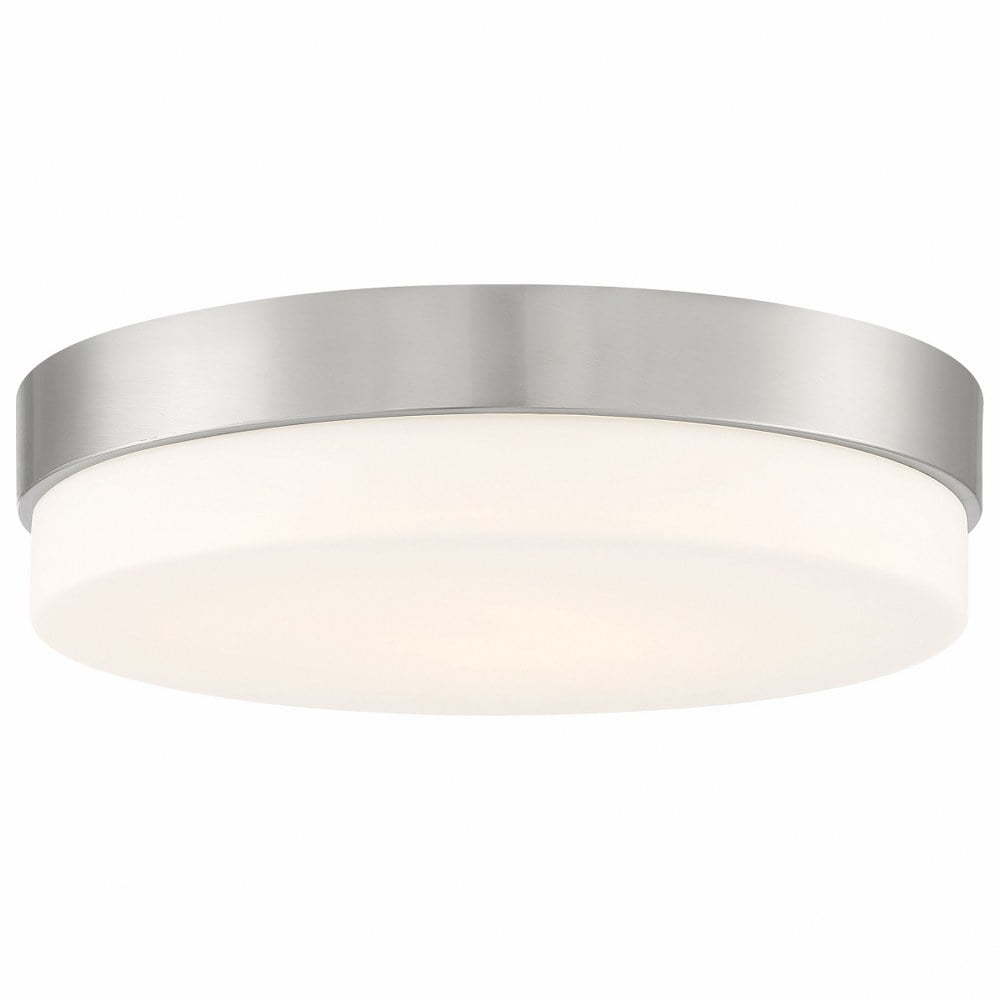 Roma 18" Matte Black Glass LED Flush Mount Light