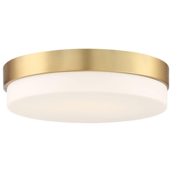 20827LEDD-ABB/OPL-Access Lighting-Roma - 35W 1 LED Flush Mount In Contemporary Style-3 Inches Tall and 18 Inches Wide-Antique Brushed Brass Finish