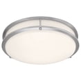 thumbnail image 1 of Solero Ii 1 - Light Brushed Steel / Silver Transitional LED Metal Flush Mount Light, 1 of 5
